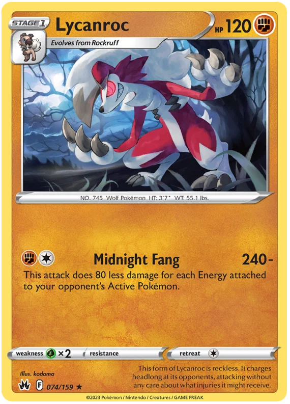 Lycanroc (074/159) - Crown Zenith