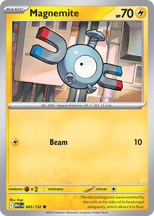 Magnemite [Reverse Holo] (045/132) - Mega Evolution