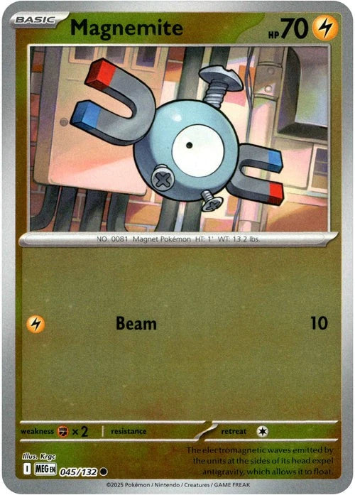 Magnemite Reverse Holo (045/132) - Mega Evolution