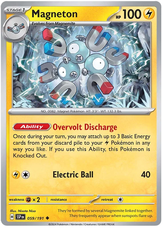 Magneton [Reverse Holo] (059/191) - Surging Sparks