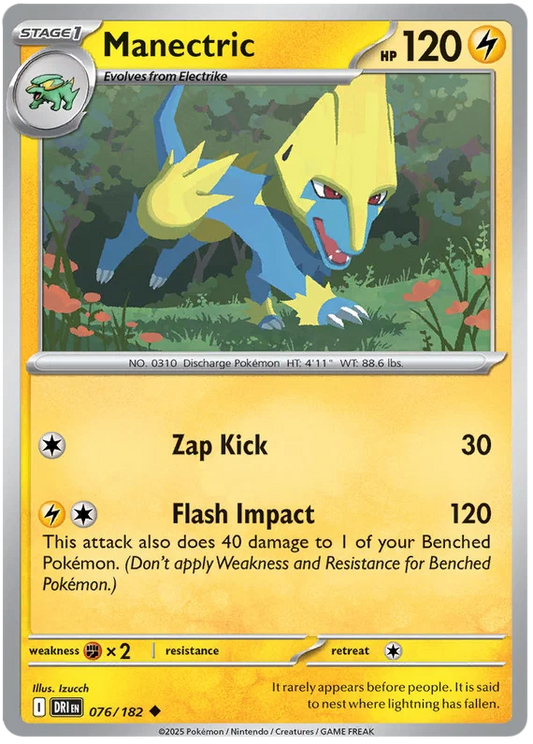 Manectric [Reverse Holo] (076/182) - Destined Rivals