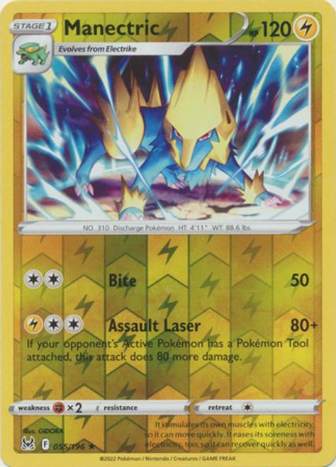 Manectric Reverse Holo (055/196) - Lost Origin