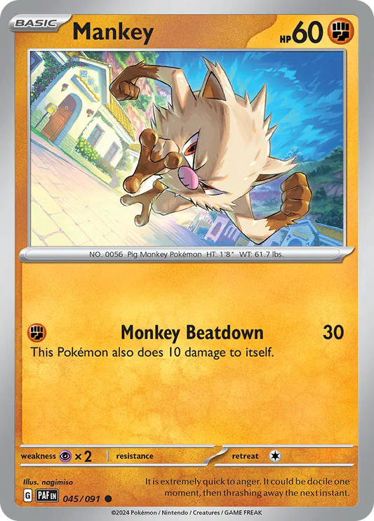 Mankey (045/091) - Paldean Fates