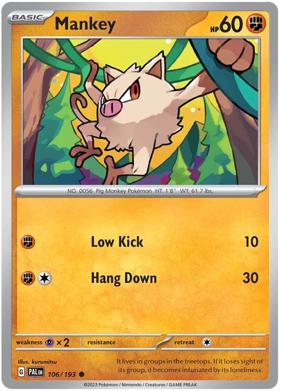 Mankey (106/193) - Paldea Evolved