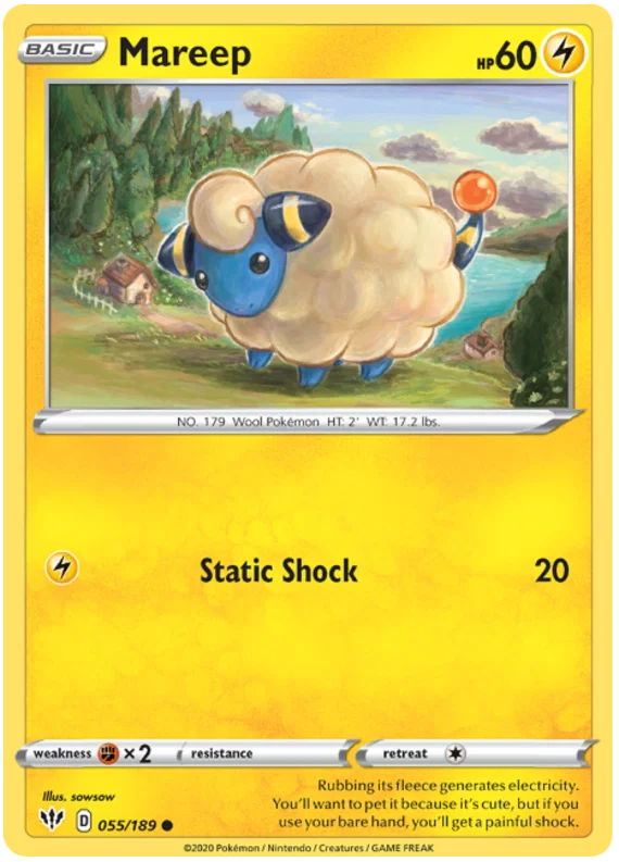 Mareep (055/189) - Darkness Ablaze