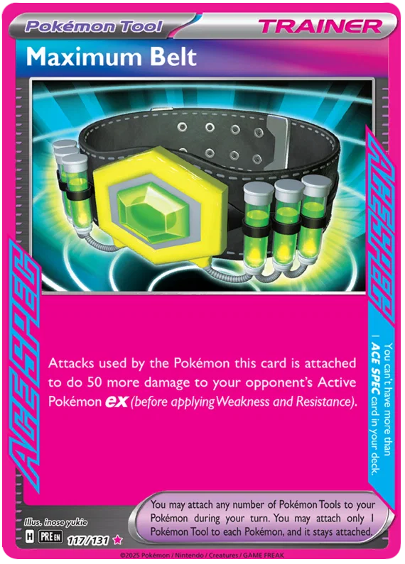 Maximum Belt (117/131) Ace Spec - Prismatic Evolutions