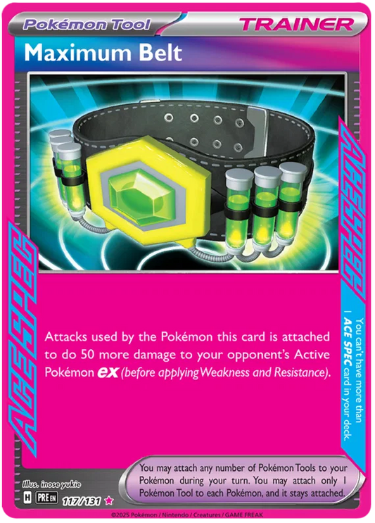 Maximum Belt (117/131) Ace Spec - Prismatic Evolutions