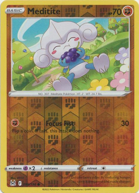 Meditite Reverse Holo (099/196) - Lost Origin
