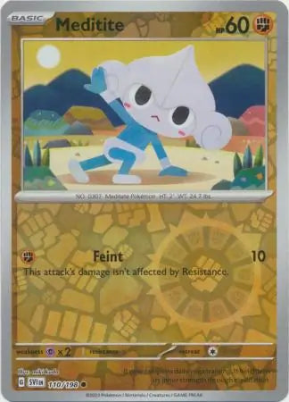 Meditite Reverse Holo (110/198) - Scarlet & Violet