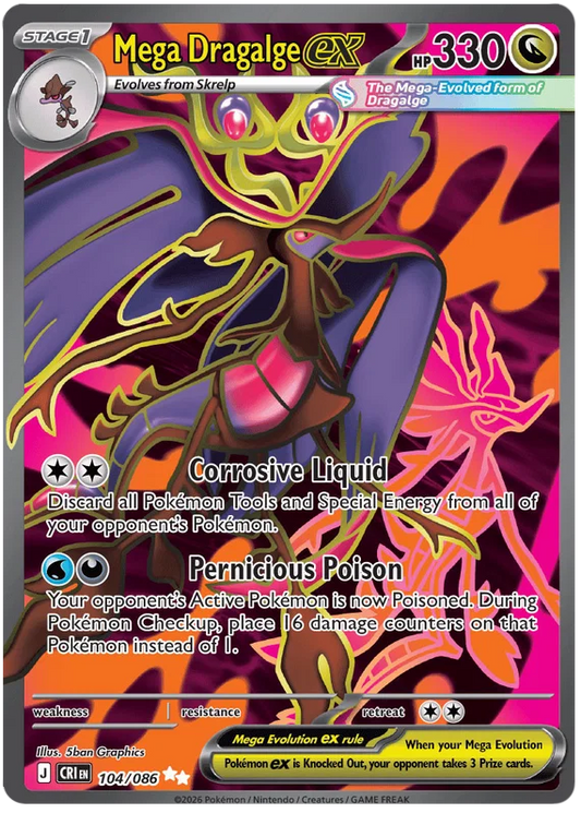 Mega Dragalge ex (104/086) Ultra Rare - Chaos Rising
