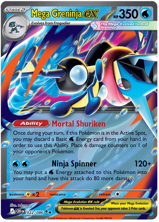 Mega Greninja ex (022/086) - Chaos Rising
