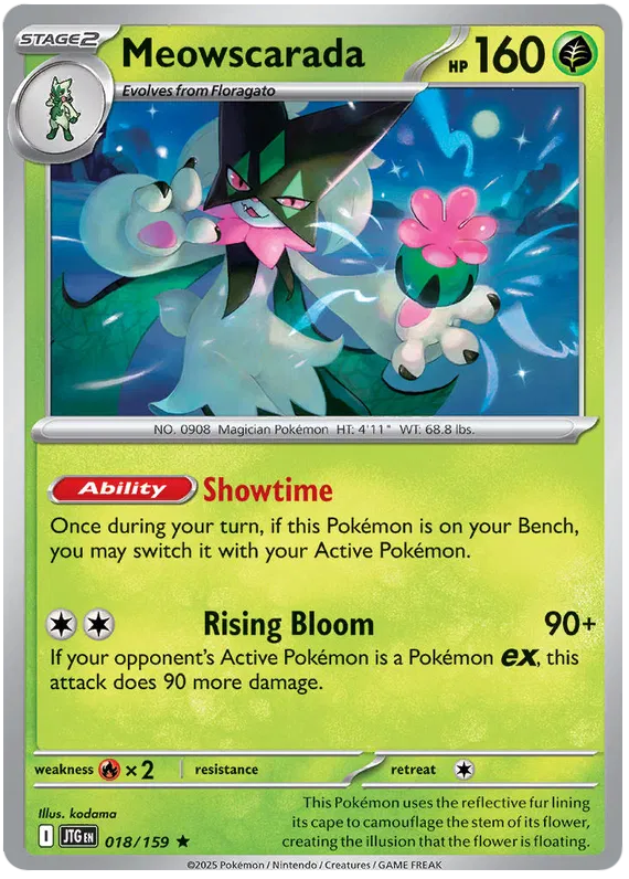 Meowscarada [Reverse Holo] (018/159) - Journey Together