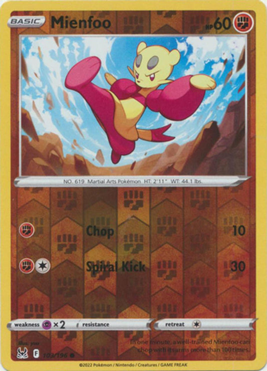 Mienfoo Reverse Holo (103/196) - Lost Origin
