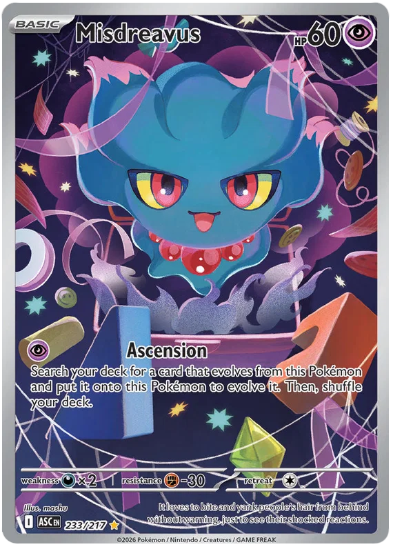 Misdreavus (233/217) Illustration Rare - Ascended Heroes