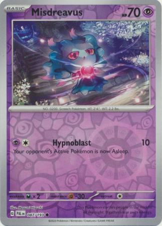 Misdreavus Reverse Holo (087/193) - Paldea Evolved