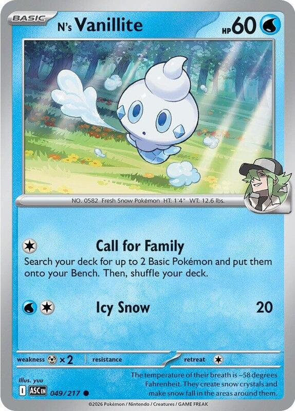 N's Vanillite (049/217) - Ascended Heroes