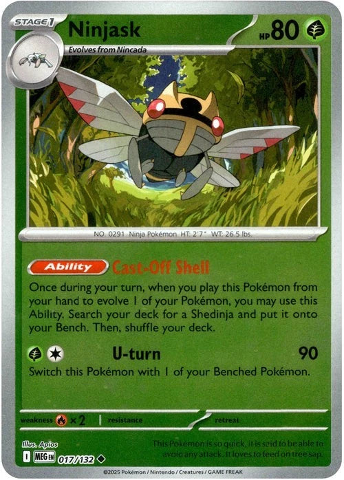 Ninjask Reverse Holo (017/132) - Mega Evolution