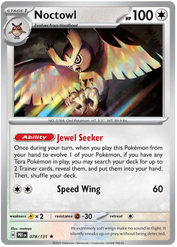 Noctowl Holo (078/131) - Prismatic Evolutions