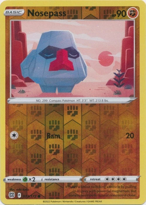 Nosepass Reverse Holo (073/172) - Brilliant Stars