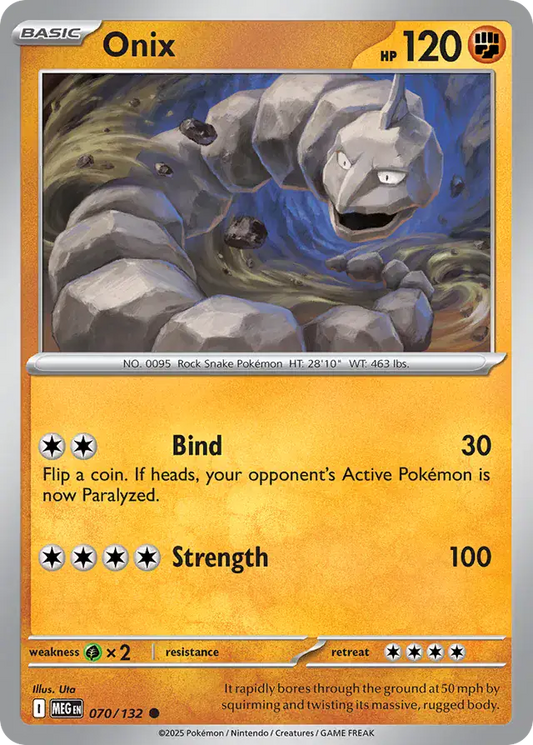 Onix [Reverse Holo] (070/132) - Mega Evolution