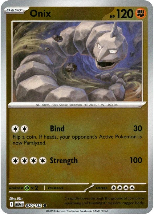 Onix Reverse Holo (070/132) - Mega Evolution