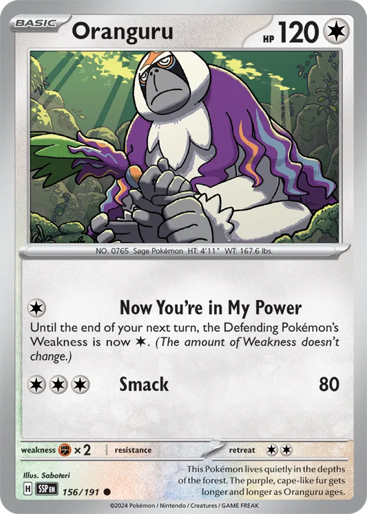 Oranguru (156/191) - Surging Sparks