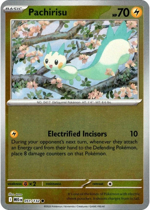 Pachirisu Reverse Holo (051/132) - Mega Evolution