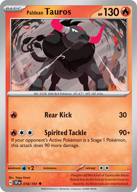 Paldean Tauros (018/191) - Surging Sparks