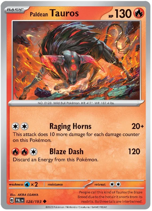 Paldean Tauros (028/193) - Paldea Evolved