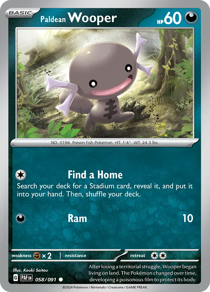 Paldean Wooper (058/091) - Paldean Fates