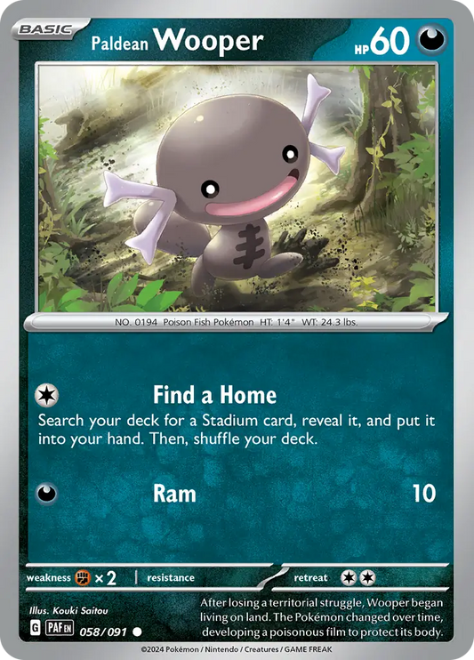 Paldean Wooper (058/091) - Paldean Fates