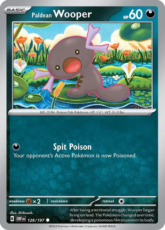 Paldean Wooper (126/197) - Obsidian Flames