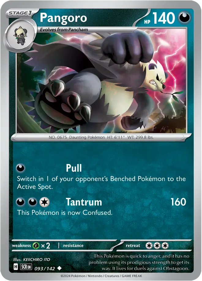 Pangoro [Reverse Holo] (093/142) - Stellar Crown