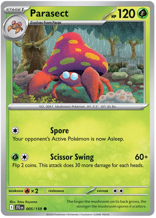 Parasect [Reverse Holo] (005/159) - Journey Together