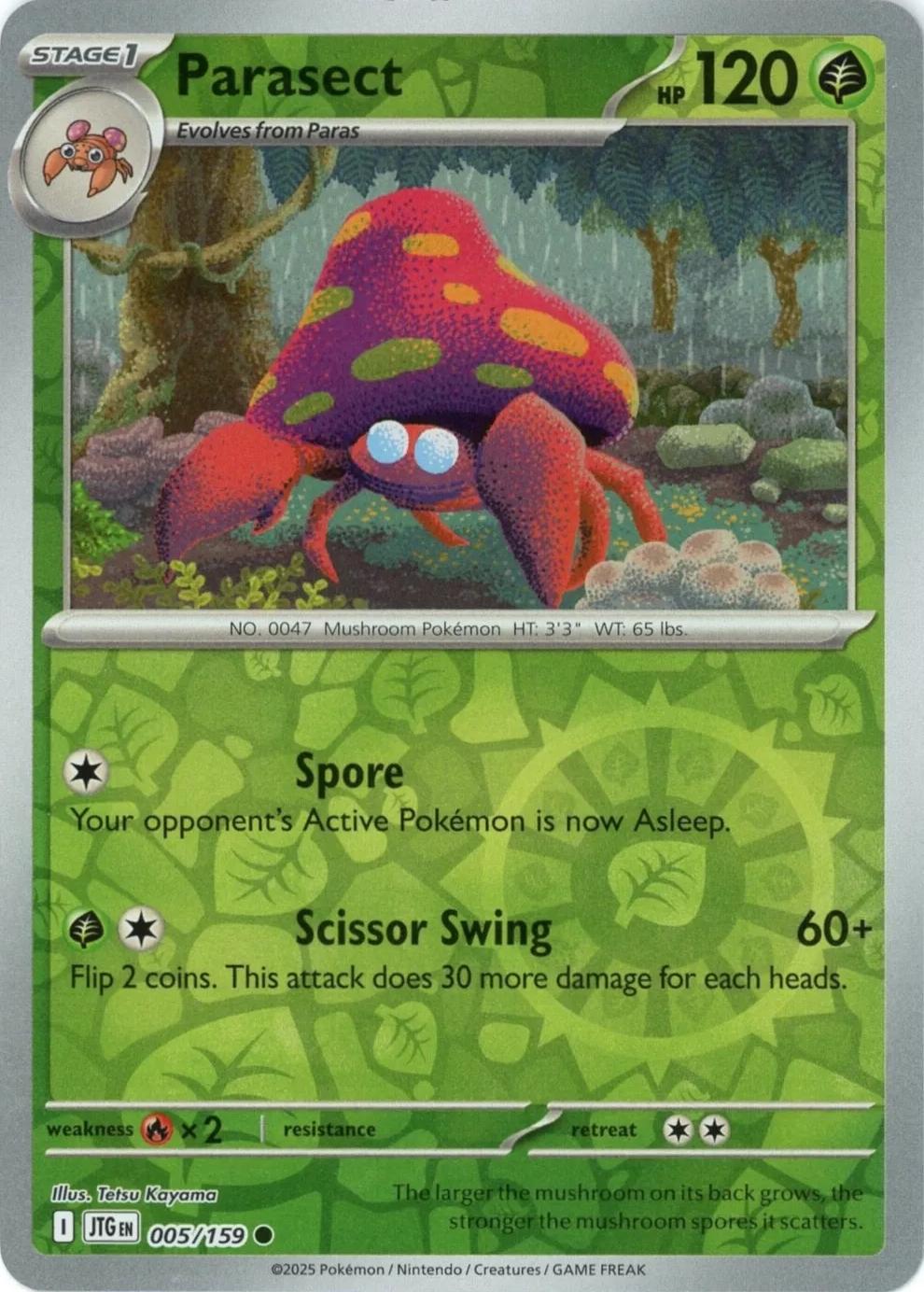Parasect Reverse Holo (005/159) - Journey Together