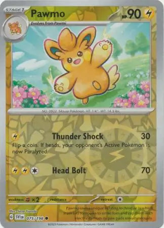 Pawmo Reverse Holo (075/198) - Scarlet & Violet