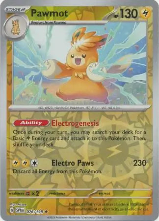 Pawmot Reverse Holo (076/198) - Scarlet & Violet