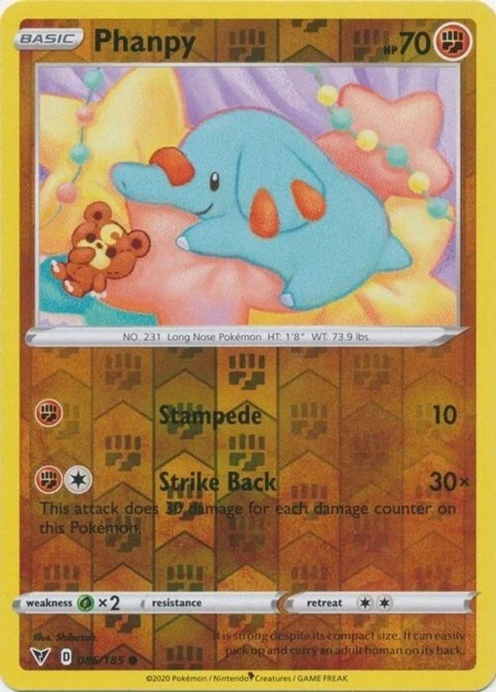 Phanpy Reverse Holo (086/185) - Vivid Voltage