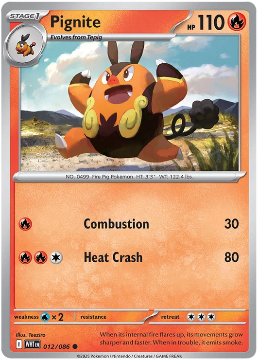 Pignite [Reverse Holo] (012/086) - White Flare