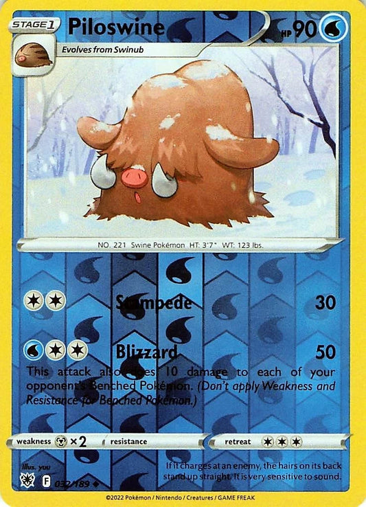 Piloswine Reverse Holo (032/189) - Astral Radiance