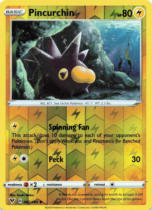 Pincurchin Reverse Holo (062/185) - Vivid Voltage