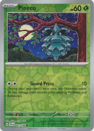 Pineco Reverse Holo (001/198) - Scarlet & Violet