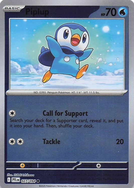 Piplup Reverse Holo (027/094) - Phantasmal Flames