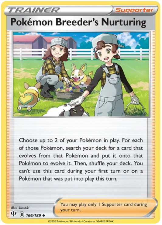 Pokémon Breeder's Nurturing (166/189) - Darkness Ablaze