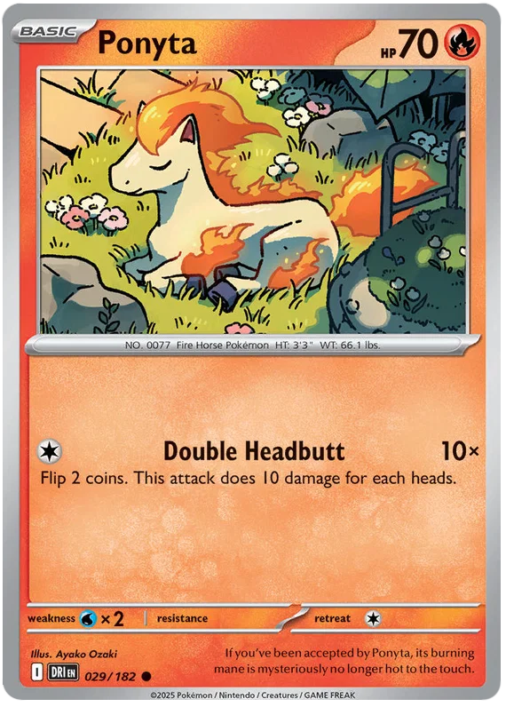 Ponyta [Reverse Holo] (029/182) - Destined Rivals