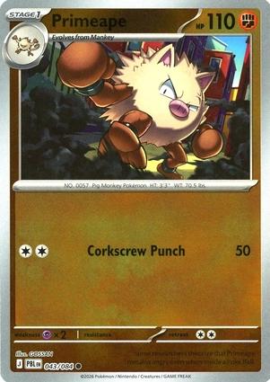 Primeape Reverse Holo (043/084) - Pitch Black