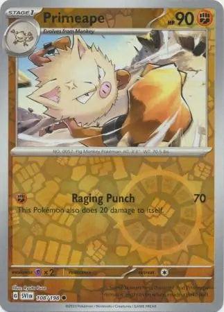 Primeape Reverse Holo (108/198) - Scarlet & Violet