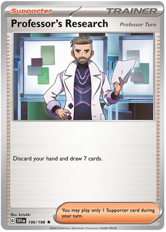 Professor's Research (Professor Turo) Holo (190/198) - Scarlet & Violet