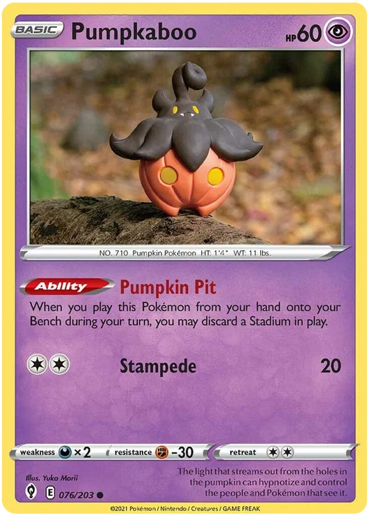 Pumpkaboo [Reverse Holo] (076/203) - Evolving Skies