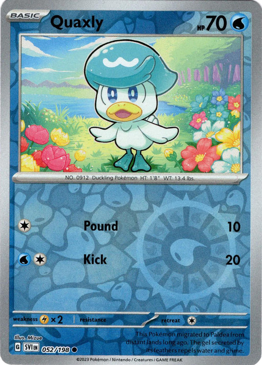 Quaxly Reverse Holo (052/198) - Scarlet & Violet